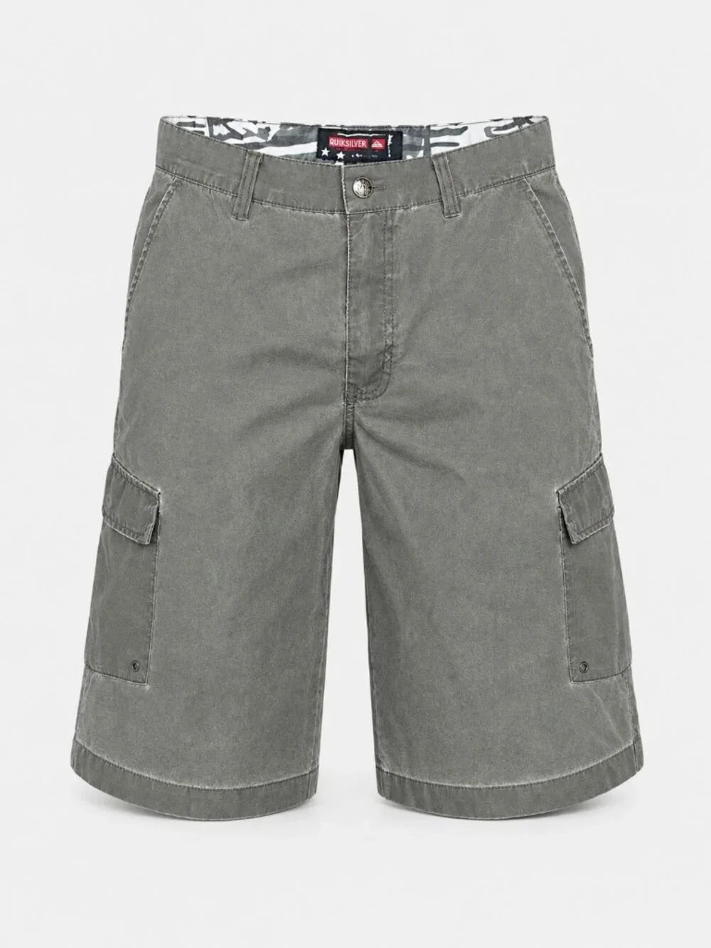 Quiksilver Boys Size 30 Gray Cargo Shorts Classic Fit Surf Skate Outdoor Style